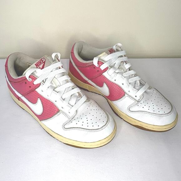 Nike Dunk Low Women’s Sneakers White Flamingo Pink Size 8 Retro Casual Shoes - Picture 4 of 11